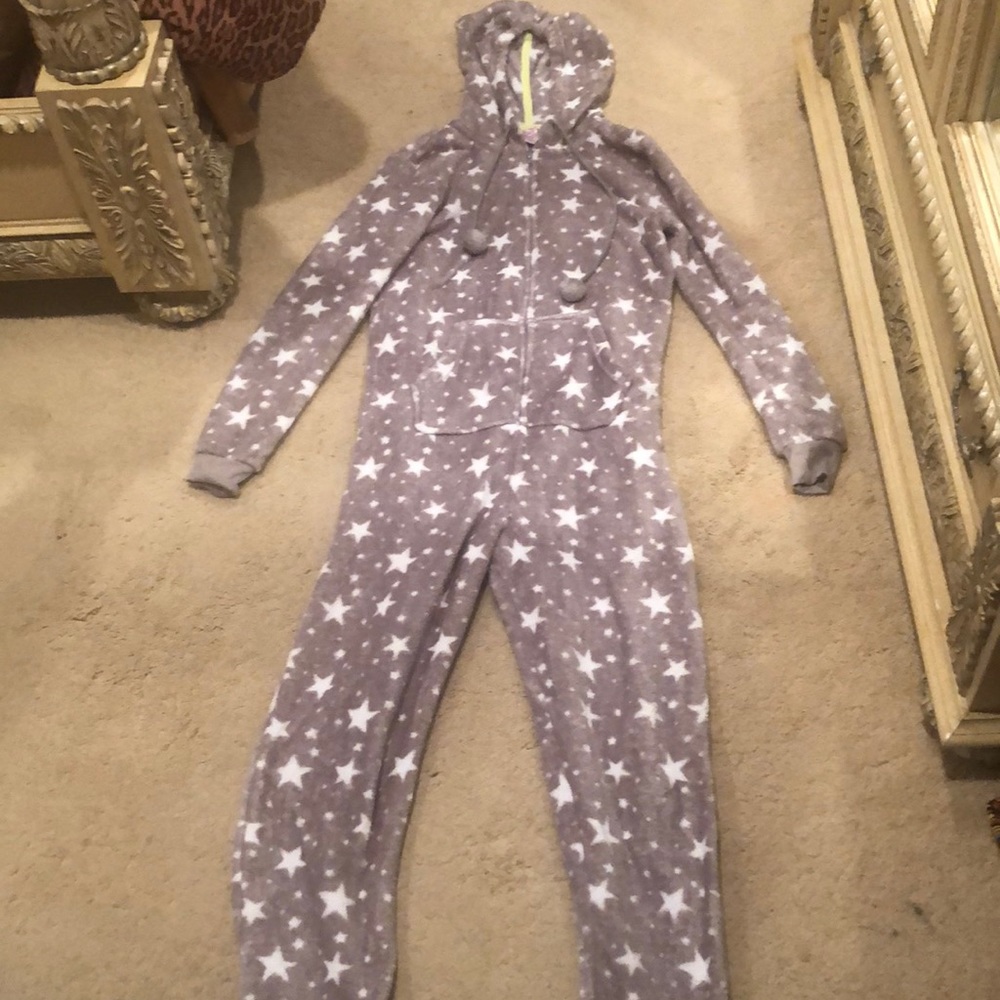 Purple Footsie Pajamas with Stars